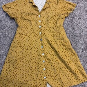 Madewell Yellow Floral Mini Dress